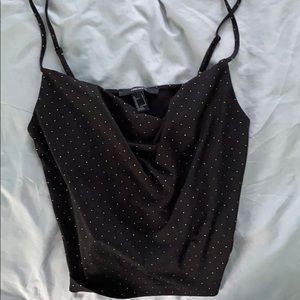 Black crop/going out shirt